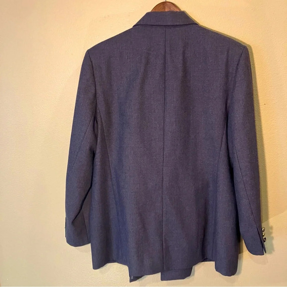 Stephanie Andrews 100% Wool Double Breasted Blazer, Size 14, Gray, Jacket - Picture 2 of 8